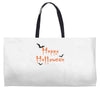 happy halloween Weekender Totes