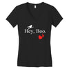 hey boo Women's V-Neck T-Shirt
