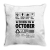 Born In October Throw Pillow