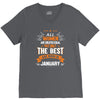 All Women Created Equal But The Best Born In January V-Neck Tee