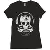 astronaut skull Ladies Fitted T-Shirt