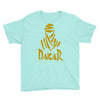 uomo dakar stampa oro moto deserto parigi africa sport Youth Tee