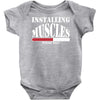 funny installing muscles, ideal gift, birthday present Baby Onesie