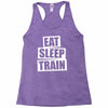 v5 eat sleep train Racerback Tank