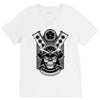 samurai skull V-Neck Tee
