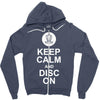 keep calm and disc golf on target frisbee basket Zipper Hoodie