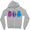 Colorful Cats Zipper Hoodie
