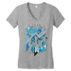 blue vectorfunk Women's V-Neck T-Shirt