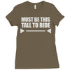 must be this tall to ride Ladies Fitted T-Shirt