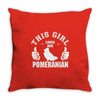 This Girl Loves Pomeranian Throw Pillow