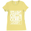 crossfit, straight outta Ladies Fitted T-Shirt