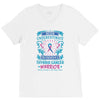 Never Underestimate the Strength of a Thyroid Cancer Warrior V-Neck Tee