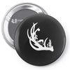 deer antler with buck forest Pin-back button