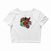 pink punk wolf Crop Top