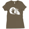 rabbit silhouette Ladies Fitted T-Shirt