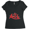 lace up Women's Triblend Scoop T-shirt