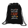 my favorite season is the fall of the patriarchy Drawstring Bags