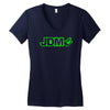 black funny glow in dark glowing Women's V-Neck T-Shirt