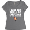 smell of christmas in the morning Women's Triblend Scoop T-shirt