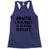 personalised auntie Racerback Tank