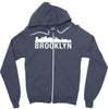 brooklyn city skyline silhouette Zipper Hoodie