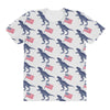 Patriotic T-Rex All Over Women's T-shirt