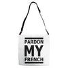 pardon my french Adjustable Strap Totes