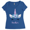 birthday unicorn family series brother Women's Triblend Scoop T-shirt
