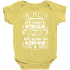 Real Kings Are Born On October 8 Baby Onesie