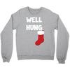 well hung endowed christmas stocking funny Crewneck Sweatshirt