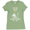 Dad And Son Fishing Partners For Life Ladies Fitted T-Shirt
