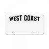 west coast License Plate