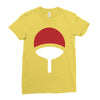 uchiha clan symbol crest   anime itachi sasuke naruto cosplay gift tee Ladies Fitted T-Shirt