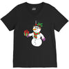 smiling snowman holding out christmas V-Neck Tee