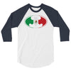 bat man mexican flag mexico logo 3/4 Sleeve Shirt