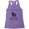 father and son riding partners for life Racerback Tank