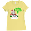 heapy new year funny santa claus christmas Ladies Fitted T-Shirt