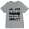 all men are created equal august V-Neck Tee
