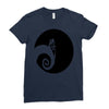 nightmare before christmas black logo Ladies Fitted T-Shirt