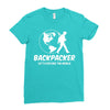 Backpacker Let's Explore The World Ladies Fitted T-Shirt