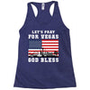 Lets Pray For Vegas, God Bless Racerback Tank