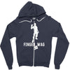 finger wag batle royal gaming Zipper Hoodie
