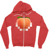 peach t Zipper Hoodie