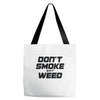 don't smoke shit weed Tote Bags