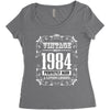 vintage made in 1984 perfectly aged a living legend Women's Triblend Scoop T-shirt