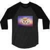 Orange cat 3/4 Sleeve Shirt