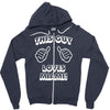 this guy loves miami Zipper Hoodie