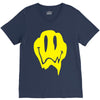 melting acid smiley face V-Neck Tee