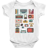 vintage electronic retro technology Baby Bodysuit
