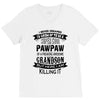 Super Cool Pawpaw Of A Freaking Awesome Grandson V-Neck Tee